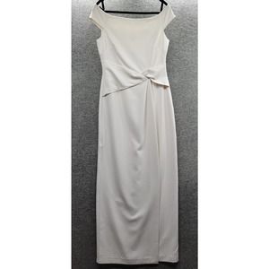 Lauren Ralph Lauren Crepe Off-the-Shoulder Women's 8 Slit Column Gown NWOT